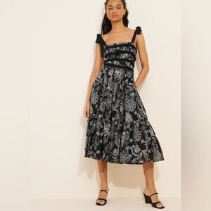 NWT Anthropologie Magdalen Smocked Midi Dress by En Saison